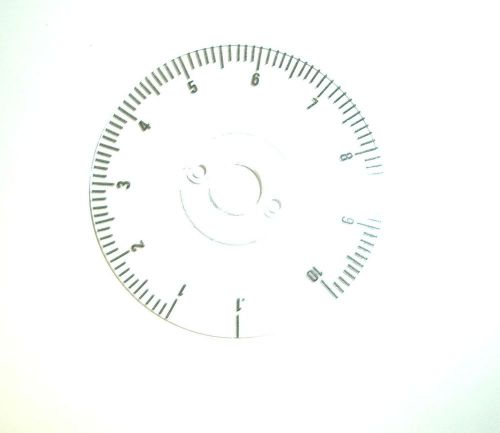 Tektronix TEK knob dial, 2-1/4&#034; diameter, marked .1, 1-10
