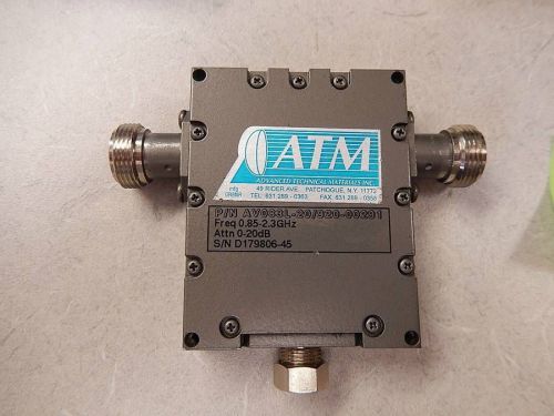 ATM Advanced Technical Materials AV083L-20 N(F/F) Attenuator .85 - 2.3GHz 155