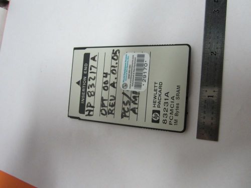 HP MEMORY CARD 83231A 1M PCMCIA BYTES SRAM  BIN#B2-C-71