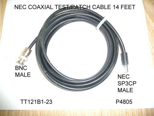 NEC COAXIAL TEST CABLE BNC MALE TO SP3CP MALE 14 FEET