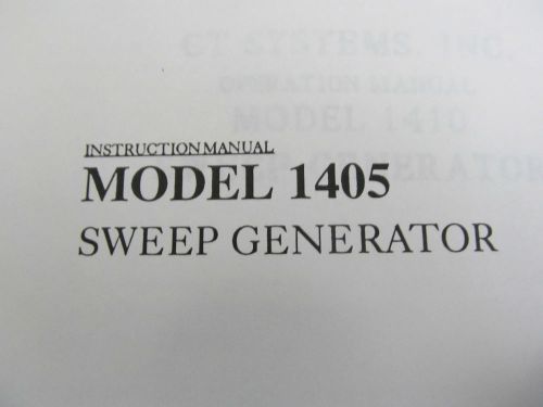 WAVETEK 1405/ 1410 Sweep Generator Instruction Manual w/ Schematics c02/88