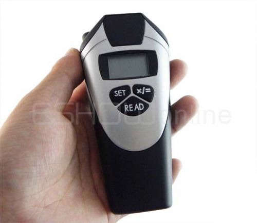 Range 2 to 60 ft Handheld LCD Ultrasonic Laser Pointer Distance Meter Measure