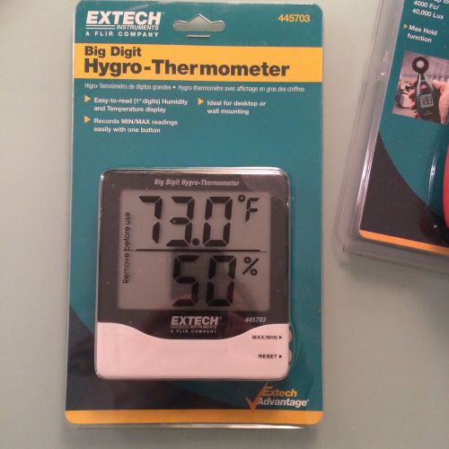 NEW Extech 445703 Big Digit Hygro-Thermometer with Min/Max