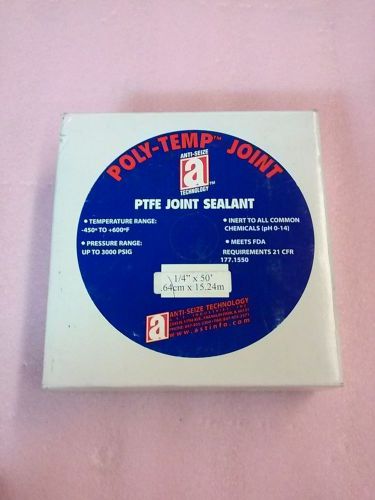 POLY TEMP JOINT PTFE Joint Sealant 1/4&#034;X50&#039; Anti Seize A Technology
