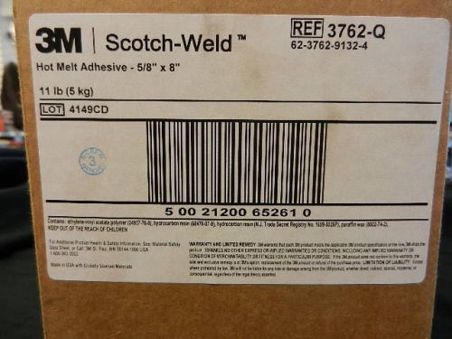 3M Scotch-Weld Hot Melt Adhesive - 5/8&#034; x 8&#034; 3762-Q  11lb box