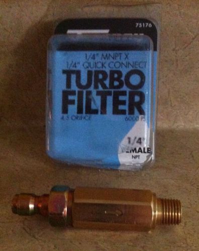 Forney Turbo Filter 4.5 mm 6000 PSI Quick Connect 190 Deg.1/4&#034; 75176 1/4&#034; MNPT
