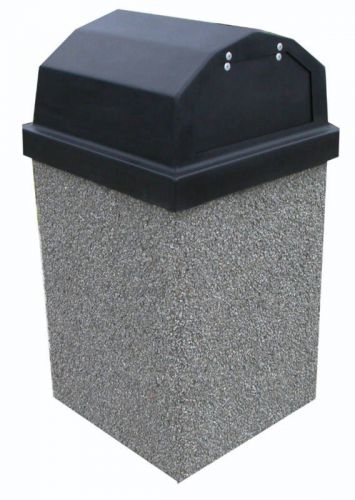 Outdoor Concrete Litter Receptacles with Spring Loaded Doors