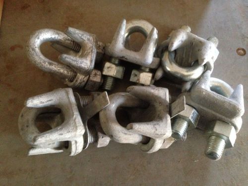 1&#034; Wire Rope / Cable Clamp Mixed Lot of 10 Crosby,Hubbard or Garco-Free Shipping