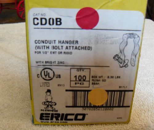 Erico Caddy CDOB Conduit Hanger W/Bolt Attached For 1/2&#034; EMT or Rigid 53pcs. NEW