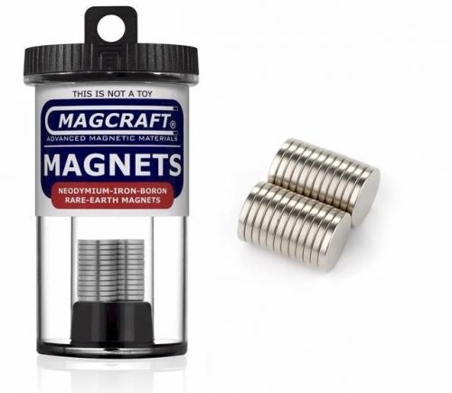 Magcraft 640 1/2&#034;x1/16&#034; Rare Earth Disc Magnets (24)