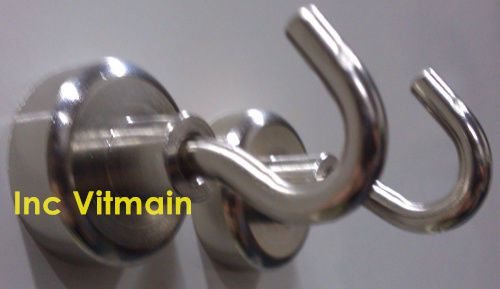 2x Each Hold Up To 15KG Magnetic Hook Neodymium Rare Earth Strong Pin Heavy Duty