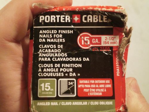 Porter-cable pda15250-2, 2-1/2 inch 15-ga, 34 degree angle finish nails 2500 ct for sale