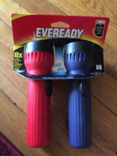 Eveready Led Economy Flashlight D Polypropylenecasing Torch Red Blue (3151L2S)