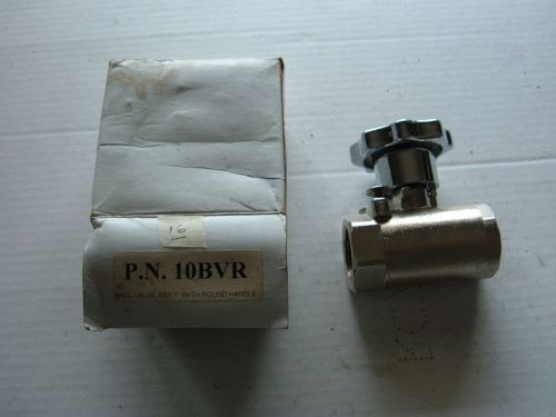 NEW 1&#034; FIRETRUCK BALL VALVE WITH ROUND HANDLE CHROME/STAINLESS STEEL P/N 10BVR