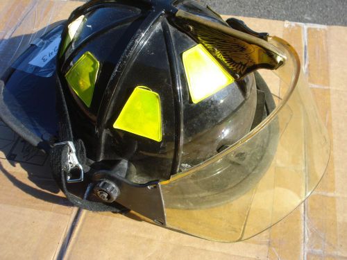 Cairns 1010 helmet black + face shield firefighter turnout  fire gear......h-243 for sale