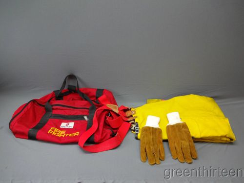 Lion Uniform JAMESVILLE BUNKER PANTS Medium Nomex Turn Out Gear Firecraft Bag @