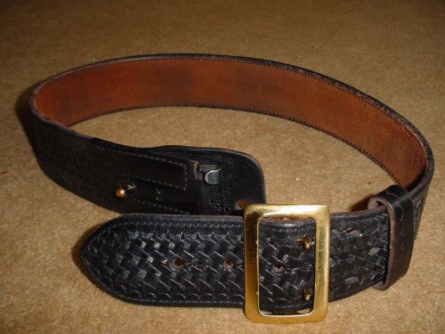 Bianchi b2 duty belt with brass buckle size 28 &#034;used&#034; for sale