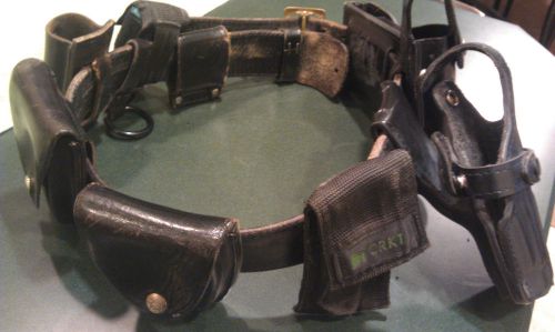 Leather Police Duty Belt Safariland, Gould &amp; Goodrich, &amp; Ted Blocker Accessories
