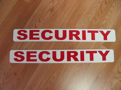 RED 2 SECURITY Magnetic Signs 3&#034;x24&#034; Police Constable 1 Pair 4 Car Truck SUV