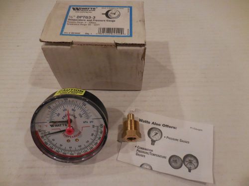 Watts Regulator Temperature &amp; Pressure Gauge DPTG3-3 NEW IN BOX 0615632