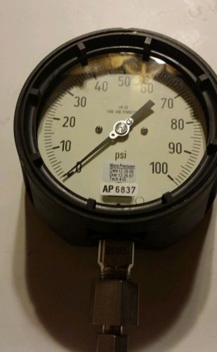 Wika 233.34 4.5&#034; 1/2&#034; npt lm range 0-100 psi pressure gauge for sale