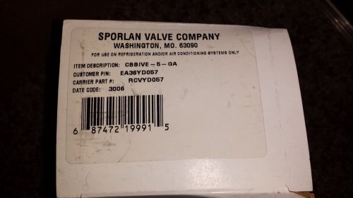 Sporlan Valve Company TXV CBBIVE-5-GA Carrier Part #RCVYD057