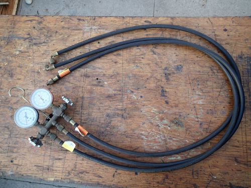Yellow Jacket Ritchie Mueller AC Test and Charging Manifold 1/4&#034; hose