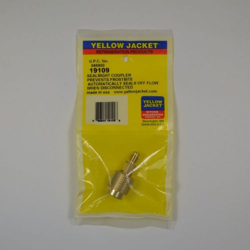 Yellow Jacket 19109 1/4&#034; SealRight Quick Coupler Straight x 1/4&#034; Male Flare NEW!