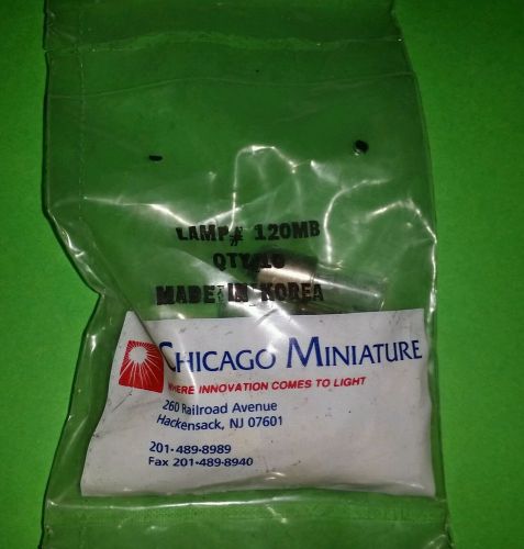 NEW Chicago Miniature (GE / EIKO) 120MB (bag of 10) Miniature Lamp Bulbs