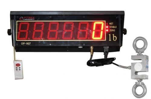 10,000 lb x 2 lb Hanging Scale Crane Scale &amp; Scoreboard Display 3&#034; Digits