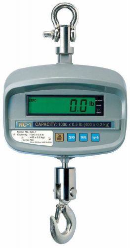500 lbs x 0.2 lbs cas ntep nc-1 hanging industrial crane scale, wireless remote for sale