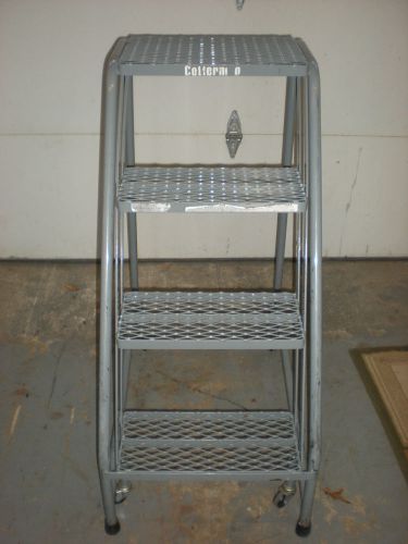 Cotterman rolling ladder, welded, 4 step, platform 40&#034; h x 18&#034; wide for sale