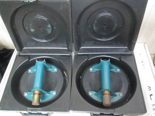 Set of 2 Wood&#039;s Power Grip 8&#034; PowerGrip Glass Vacuum Suction Cup W/ Cases