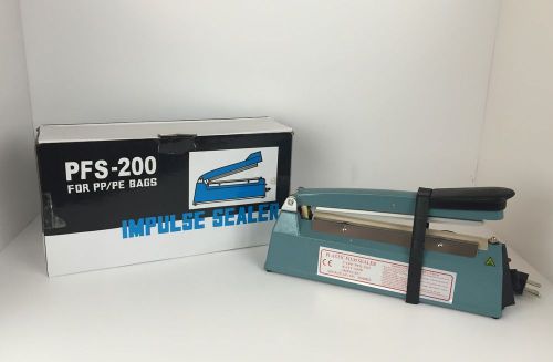 8&#034; pfs-200 hand impulse plastic film sealer manual heat sealer new + 150 pvc bag for sale