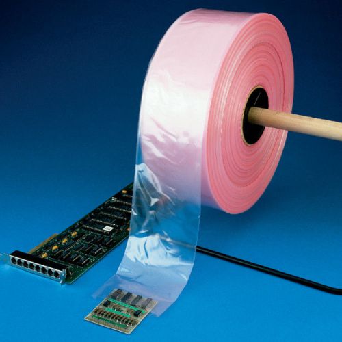 24&#034; pink anti-static poly tubing 24 x 2150ft 2mil for sale