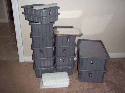 Lot of 13 - Heavy Duty dividable storage containers (Global Industrial)