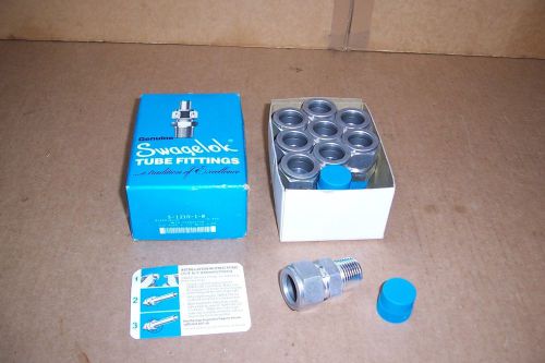 Box of 10, swagelok male tube fittings, 3/4&#034; tube x 1/2&#034; npt, s-1210-1-8 for sale