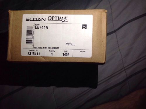 SLOAN new In Box OPTIMA PLUS Model EBF11A Solenoid Valve Module Faucets NRFS!