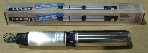 Shur-Dri SD-A200-12 4&#034; Deep Well Pump 10GPM 1/2 HP 2 wire 115V 1PH 60Hz Pentair