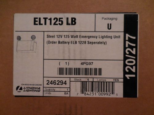 Lithonia Lighting Steel 12V 125W Emergency Lighting Unit ELT125LB NEW IN BOX