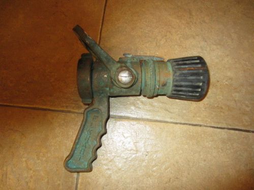 Elkhart brass pistol grip fire hose nozzle for sale