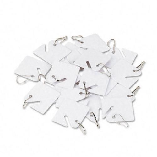 PM COMPANY 04983 Replacement Slotted Key Cabinet Tags, 1-5/8 X 1-1/2, White,