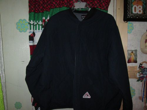 Pre owned bulwark  fr navy blue flame resistant jacket nomex mens 3 xl for sale
