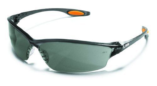 Mcr lw212af crews law 2 safety glasses grey frame grey lens anti-fog 1 pair for sale