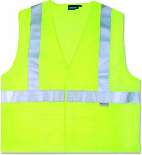 NEW ERB 14517 S15 ANSI Class 2 Mesh Safety Vest with Pockets  Lime  6X-Large