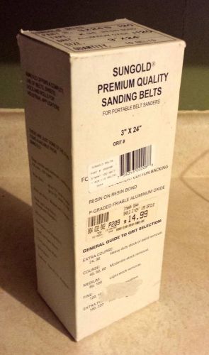 Sungold Premium Quality Sanding Belts 3&#034;x24&#034; - 120 grit  - Alum. Oxide #120