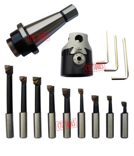 50mm boring head - 9 pcs boring bars -nt40 arbor milling cutting tool #h5502 for sale