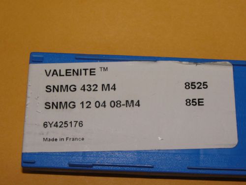 VALENITE INSERT SNMG 432 M4 8525