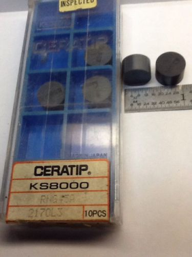 CERATIP RNG-45A KS8000 CERAMIC INSERTS - Lot Of 5 Inserts