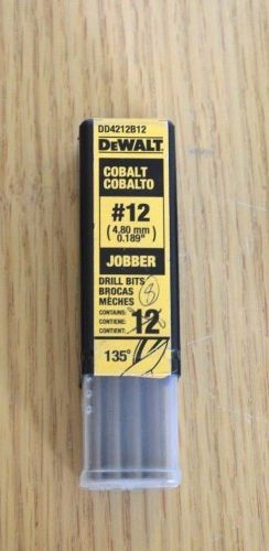 DEWALT #12 Wire Cobalt Jobber Length Drill Bit (8-Pack)